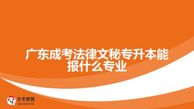 廣東成考法律文秘專升本能報(bào)什么專業(yè)