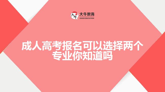 成人高考報(bào)名可以選擇兩個(gè)專業(yè)