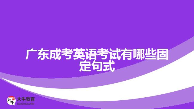 廣東成考英語考試有哪些固定句式