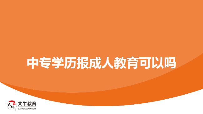 中專學(xué)歷報(bào)成人教育可以嗎