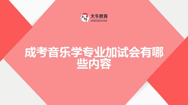 成考音樂學(xué)專業(yè)加試會有哪些內(nèi)容