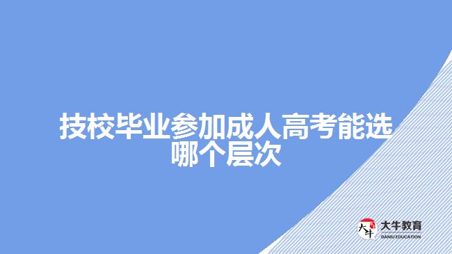 技校畢業(yè)參加成人高考能選哪個層次