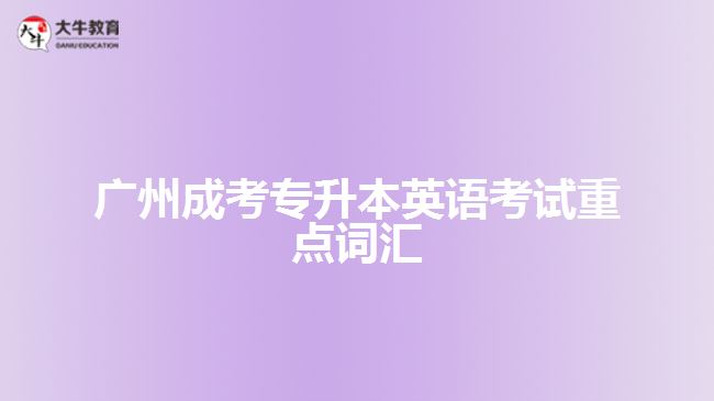 廣州成考專升本英語考試重點(diǎn)詞匯