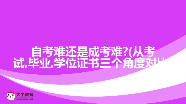 自考難還是成考難?(從考試,畢業(yè),學(xué)位證書三個(gè)角度對比)