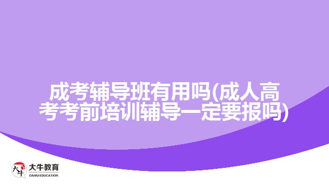 成考輔導班有用嗎(成人高考考前培訓輔導一定要報嗎)