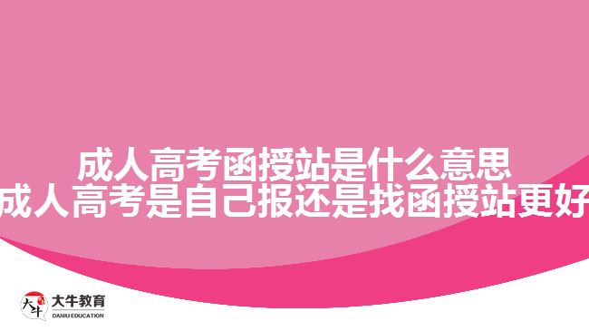 成人高考函授站是什么意思(成人高考是自己報還是找函授站更好)