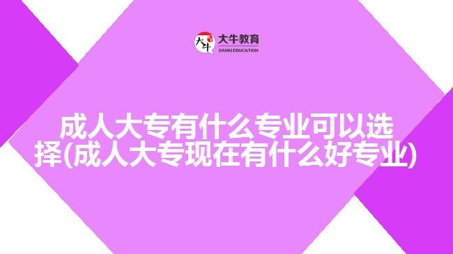 成人大專有什么專業(yè)可以選擇(成人大?，F(xiàn)在有什么好專業(yè))