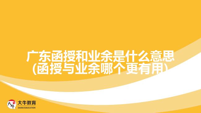 廣東函授和業(yè)余是什么意思(函授與業(yè)余哪個(gè)更有用)