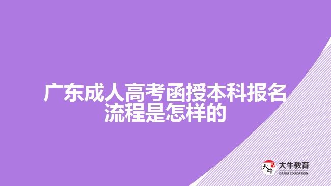 廣東成人高考函授本科報(bào)名流程是怎樣的