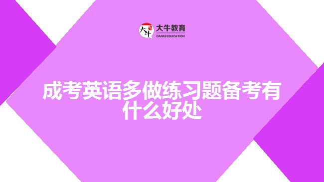 成考英語(yǔ)多做練習(xí)題備考有什么好處