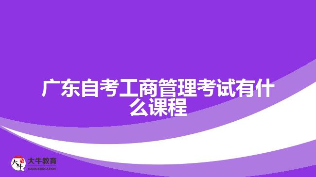 廣東自考工商管理考試有什么課程