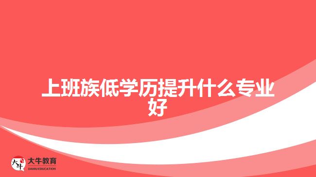 上班族低學歷提升什么專業(yè)好