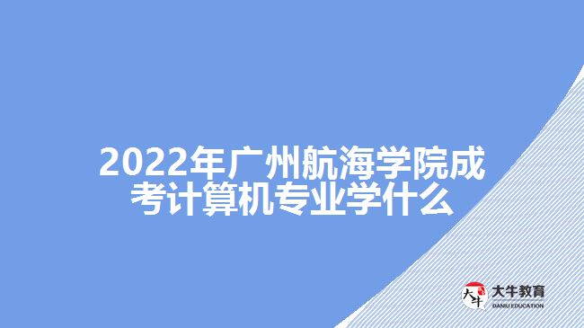 廣州航海學(xué)院成考計(jì)算機(jī)專業(yè)學(xué)什么