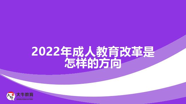 2022年成人教育改革是怎樣的方向