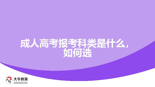 成人高考報考科類是什么，如何選