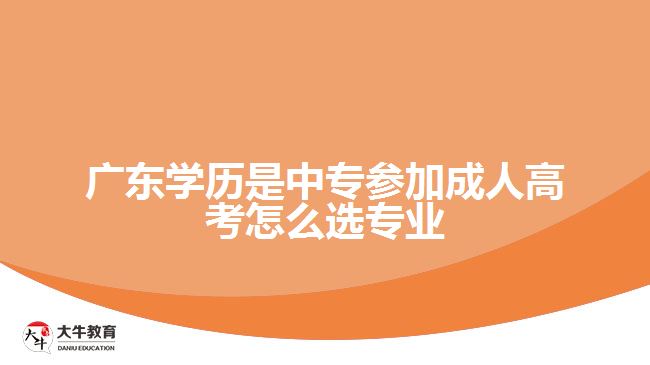 廣東學歷是中專參加成人高考怎么選專業(yè)