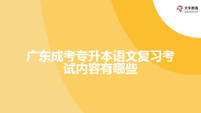 成考專升本語(yǔ)文復(fù)習(xí)考試內(nèi)容有哪些