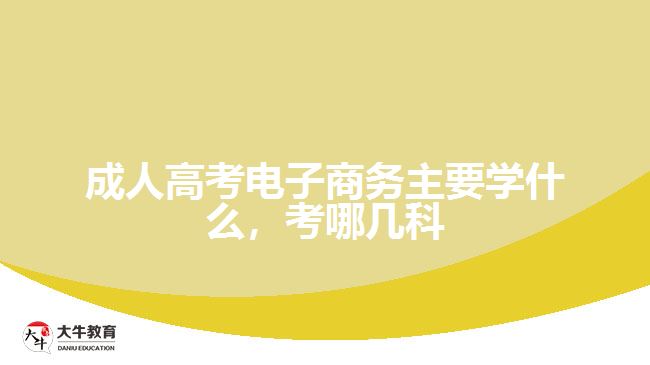 成人高考電子商務(wù)主要學(xué)什么，考哪幾科