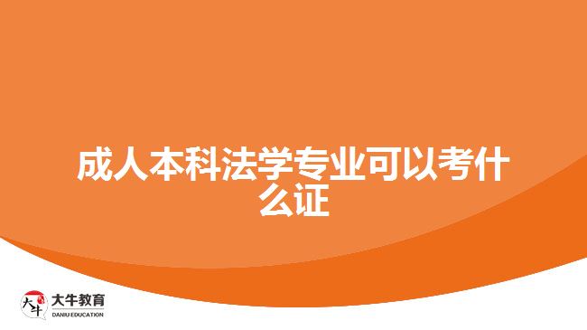 成人本科法學(xué)專業(yè)可以考什么證