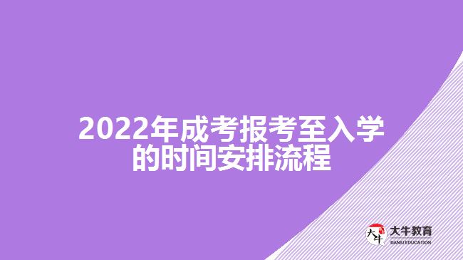 2022年成考報考至入學的時間安排流程