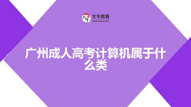 廣州成人高考計(jì)算機(jī)屬于什么類