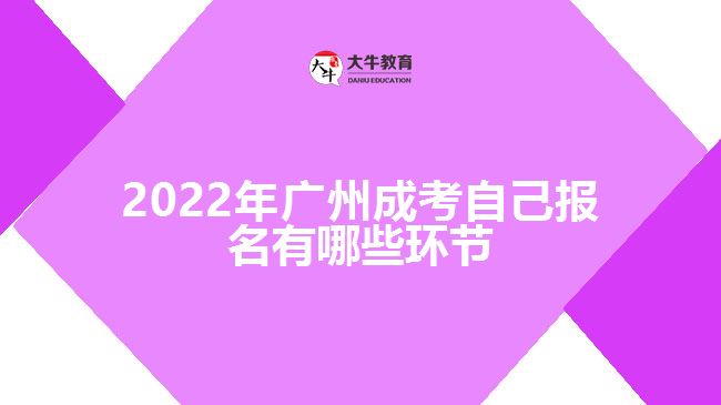 2022年廣州成考自己報(bào)名有哪些環(huán)節(jié)