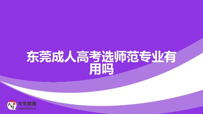 東莞成人高考選師范專業(yè)有用嗎