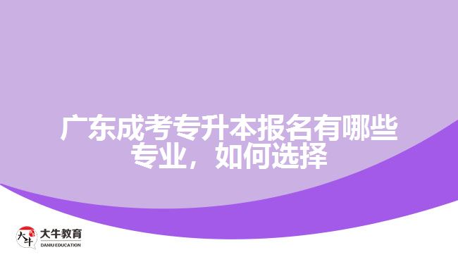 廣東成考專升本報名有哪些專業(yè)，如何選擇