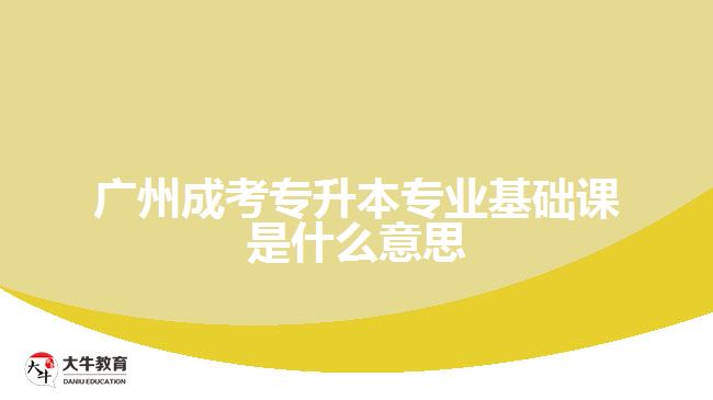 成考專升本專業(yè)基礎(chǔ)課是什么意思