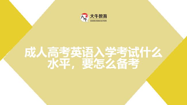 成人高考英語入學(xué)考試什么水平