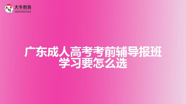 成人高考考前輔導(dǎo)報班學(xué)習(xí)要怎么選