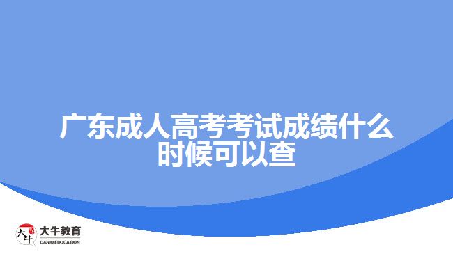 廣東成人高考考試成績(jī)什么時(shí)候可以查