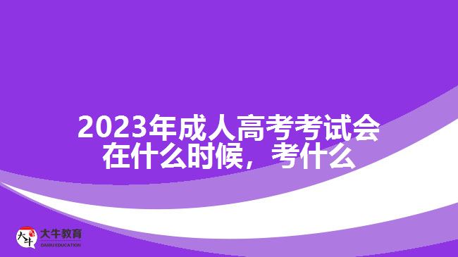 成人高考考試會在什么時候，考什么