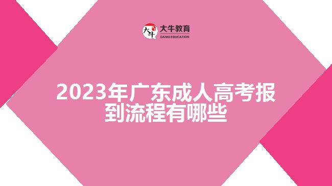 2023年廣東成人高考報到流程有哪些