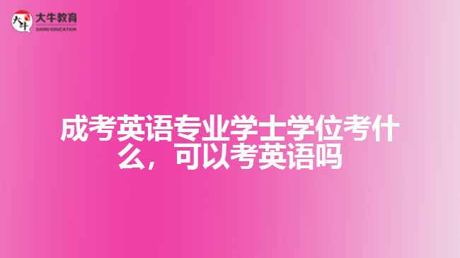 成考英語專業(yè)學士學位考什么，可以考英語嗎