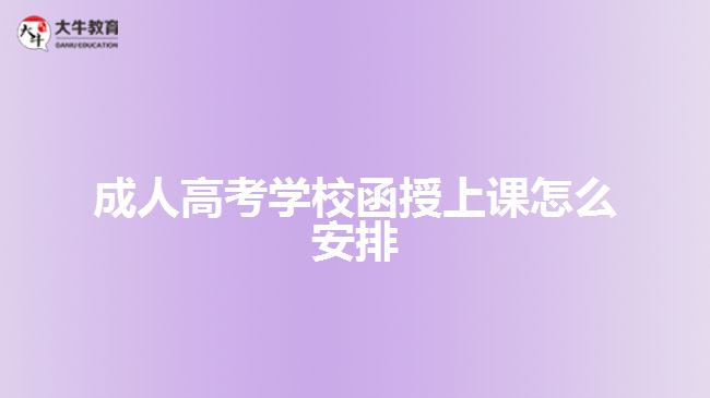 成人高考學(xué)校函授上課怎么安排