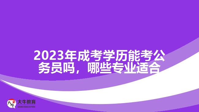 2023年成考學(xué)歷能考公務(wù)員嗎，哪些專業(yè)適合