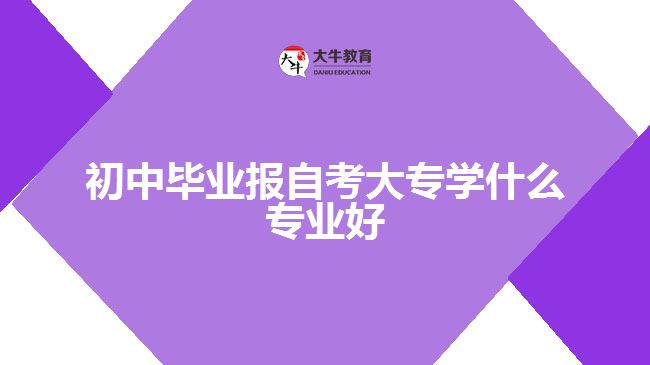 初中畢業(yè)報(bào)自考大專(zhuān)學(xué)什么專(zhuān)業(yè)好