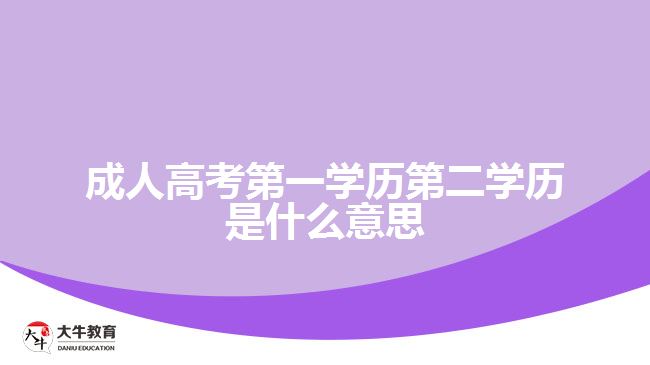 成人高考第一學(xué)歷第二學(xué)歷是什么意思