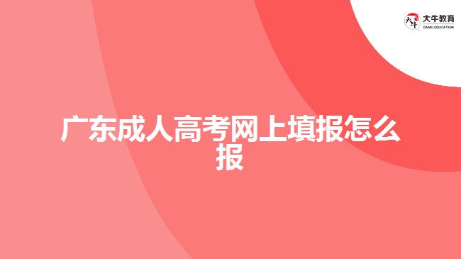 廣東成人高考網(wǎng)上填報怎么報