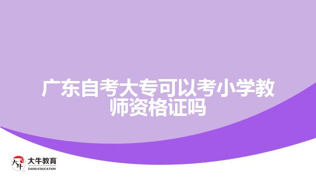 廣東自考大?？梢钥夹W教師資格證嗎