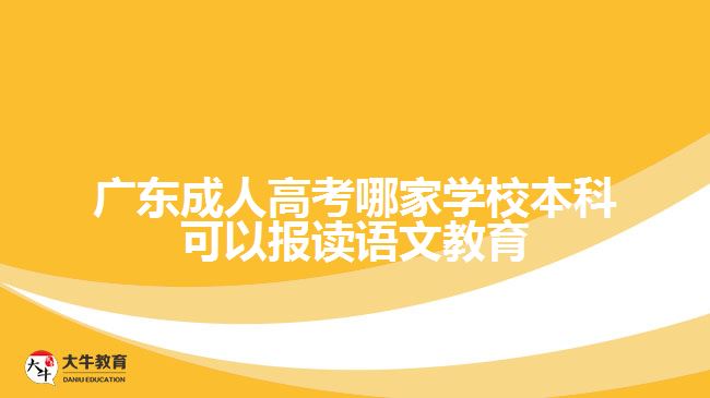 廣東成人高考哪家學校本科可以報讀語文教育