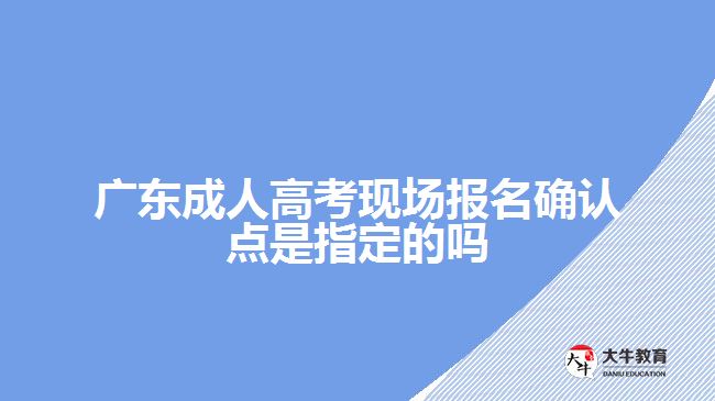 廣東成人高考現(xiàn)場報名確認(rèn)點是指定的嗎