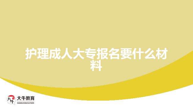 護理成人大專報名要什么材料