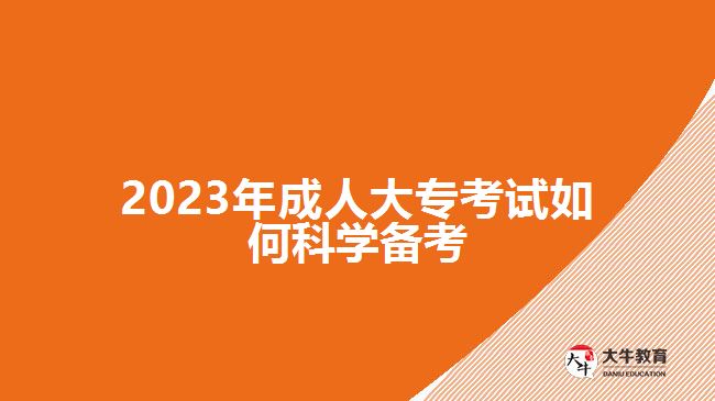 2023年成人大?？荚嚾绾慰茖W備考