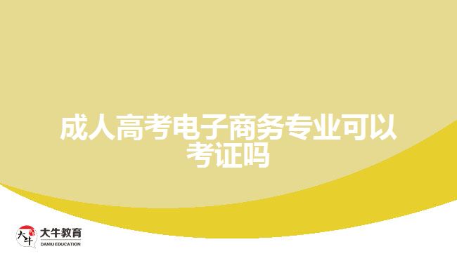 成人高考電子商務專業(yè)可以考證嗎