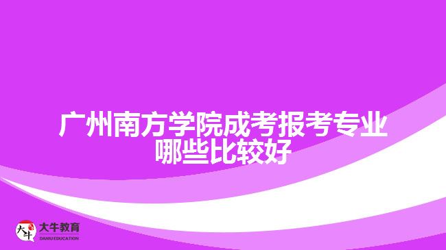 廣州南方學院成考報考專業(yè)哪些比較好