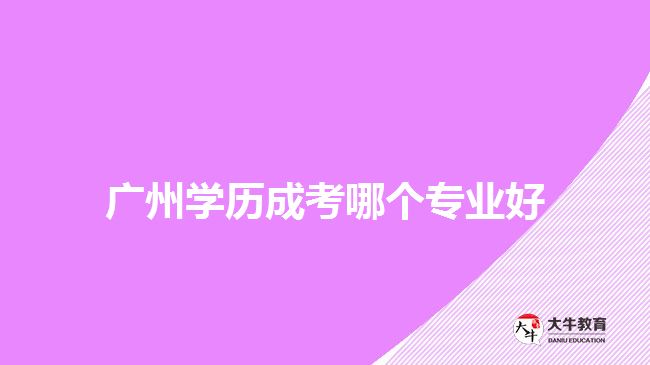 廣州學(xué)歷成考哪個專業(yè)好