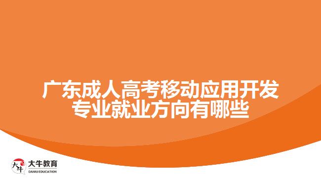 廣東成人高考移動應用開發(fā)專業(yè)