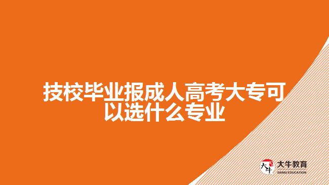 技校畢業(yè)報成人高考大?？蛇x專業(yè)